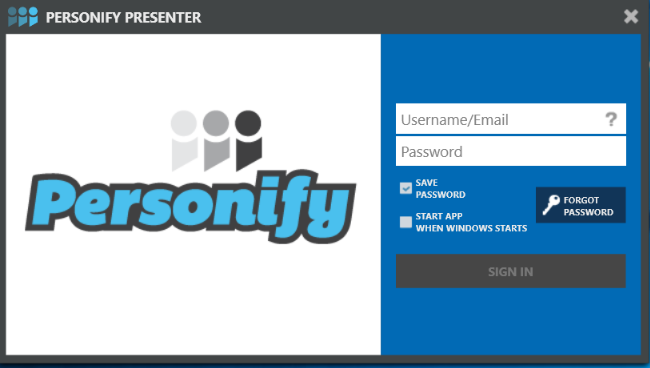 Personify Presenter login